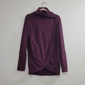 Lululemon wrap sweater burgundy 4